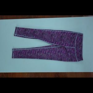 Girls purple striped legging activewear